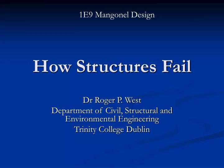 how structures fail