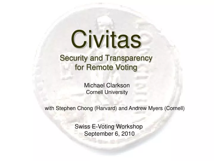 civitas security and transparency for remote voting
