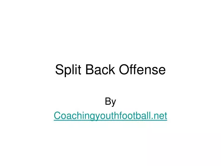 split back offense