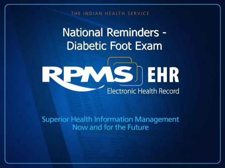 national reminders diabetic foot exam