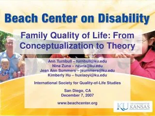 Family Quality of Life: From Conceptualization to Theory
