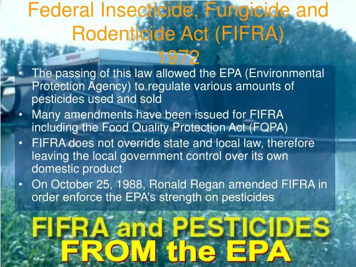 federal insecticide fungicide and rodenticide act fifra 1972