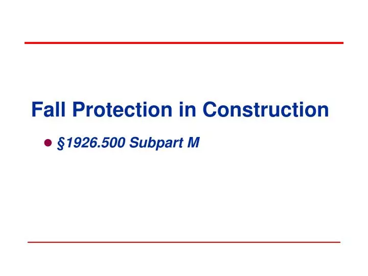 fall protection in construction