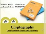 Cryptography in Data Communications and Networks - slide 1