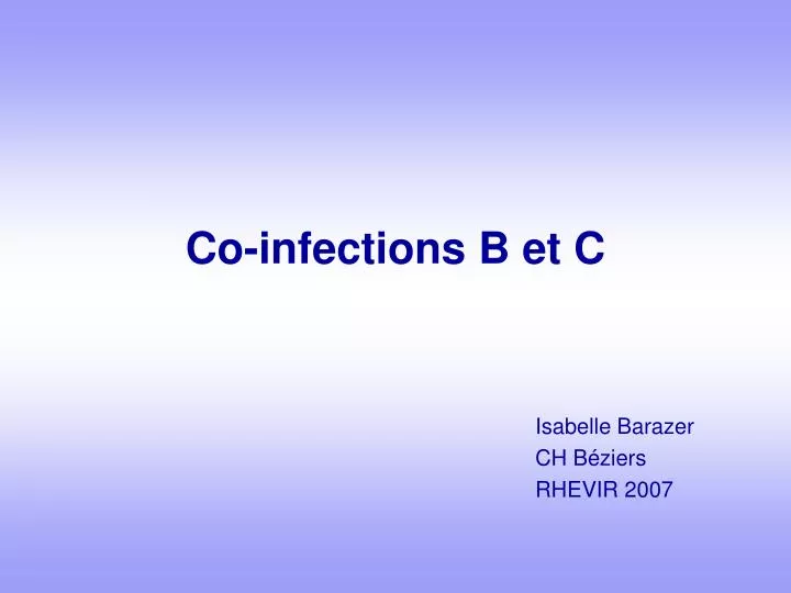 co infections b et c