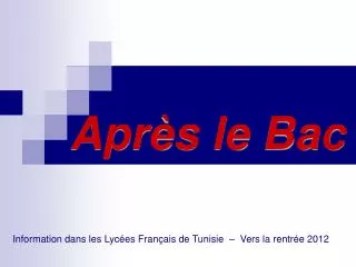 apr s le bac