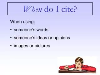 When do I cite?