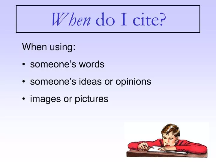 when do i cite
