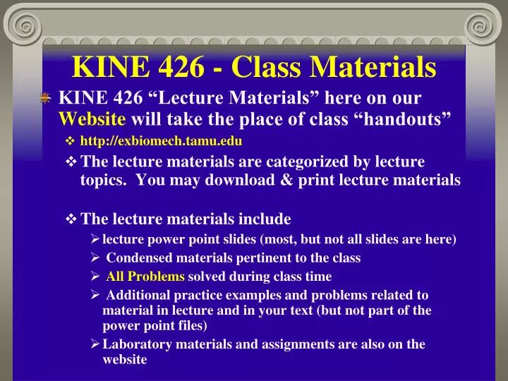 kine 426 class materials