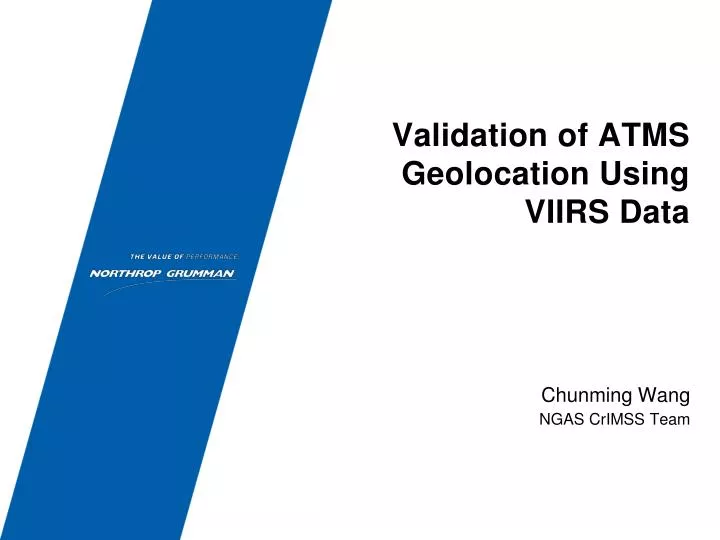 validation of atms geolocation using viirs data
