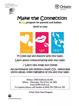 A free program for parents and babies (birth to one)