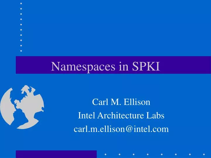 namespaces in spki