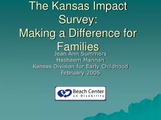 The Kansas Impact Survey: Making a Difference for Families