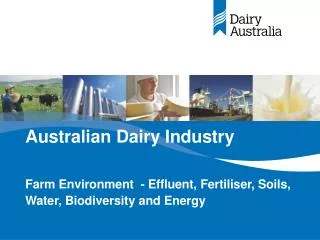Australian Dairy Industry