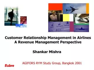 Customer Relationship Management in Airlines A Revenue Management Perspective