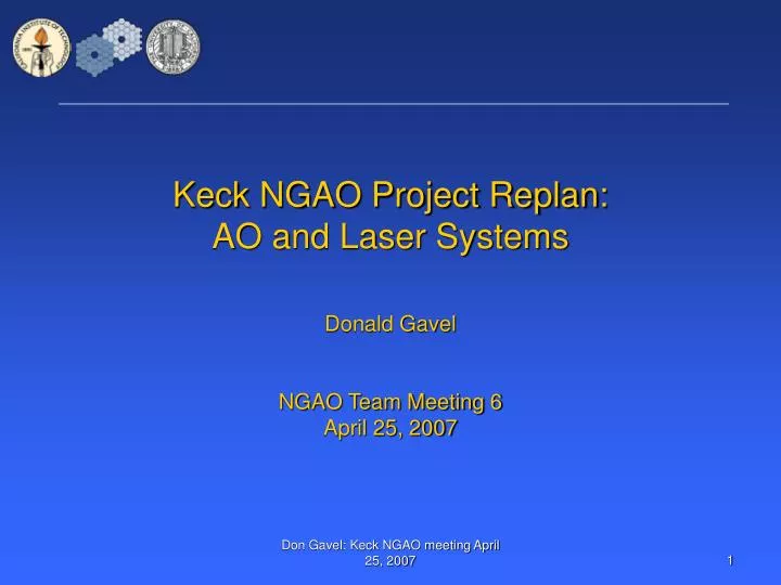 keck ngao project replan ao and laser systems