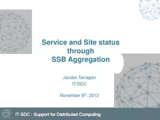 Service and Site status through SSB Aggregation