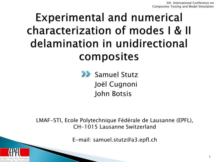 experimental and numerical characterization of modes i ii delamination in unidirectional composites