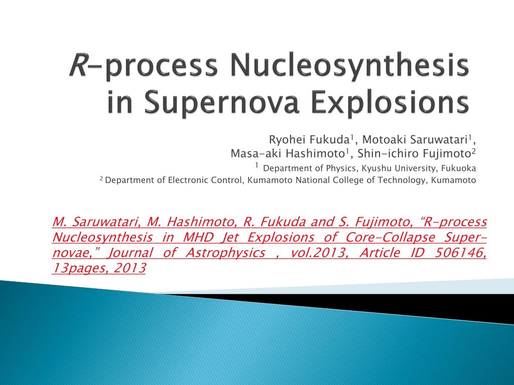 Np Process Supernova PPT - R -process Nucleosynthesis in Supernova Explosions PowerPoint ...