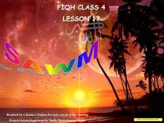 FIQH CLASS 4 LESSON 17