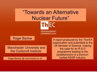 Manchester University and the Cockcroft Institute