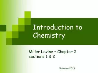 Introduction to Chemistry