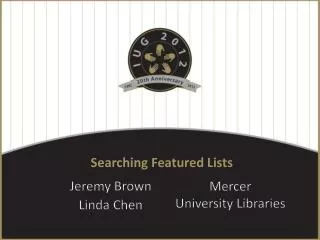 Searching Featured Lists