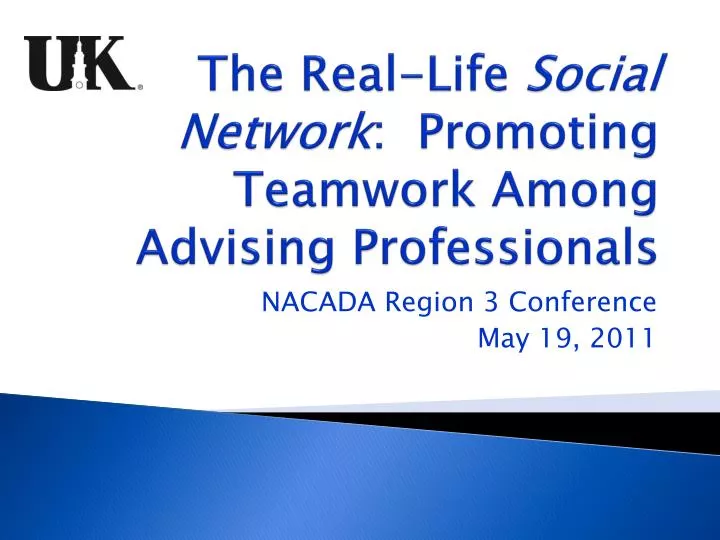 the real life social network promoting teamwork among advising professionals