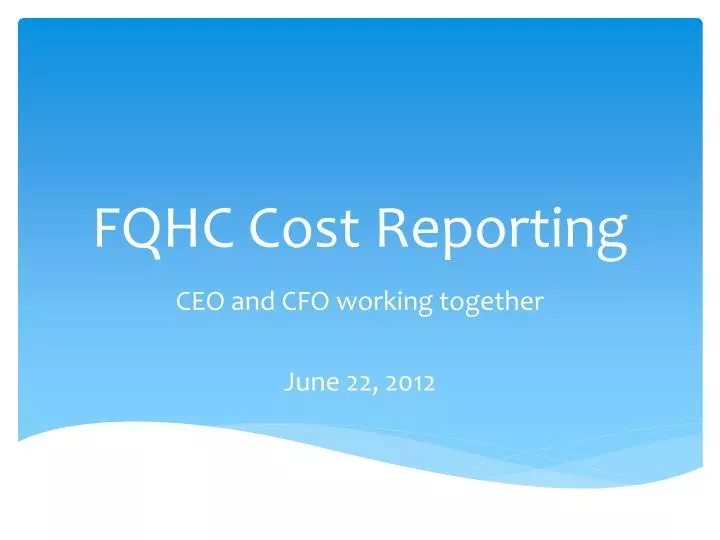 fqhc cost reporting