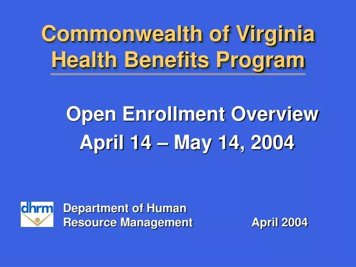commonwealth of virginia health benefits program