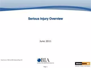 Serious Injury Overview