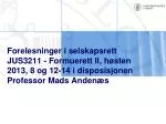 Status så langt - slide 1