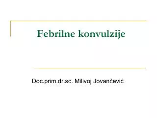 febrilne konvulzije