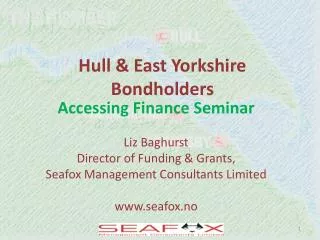 Hull &amp; East Yorkshire Bondholders