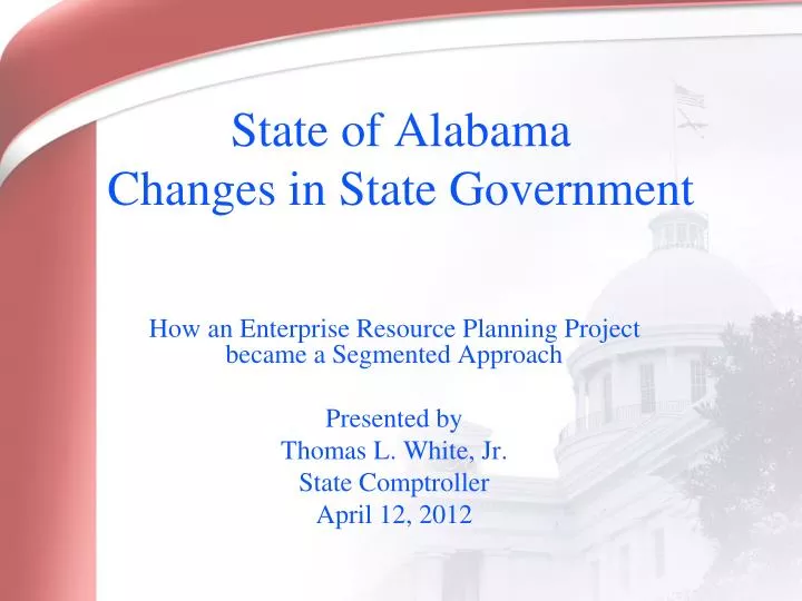 state of alabama changes in state government