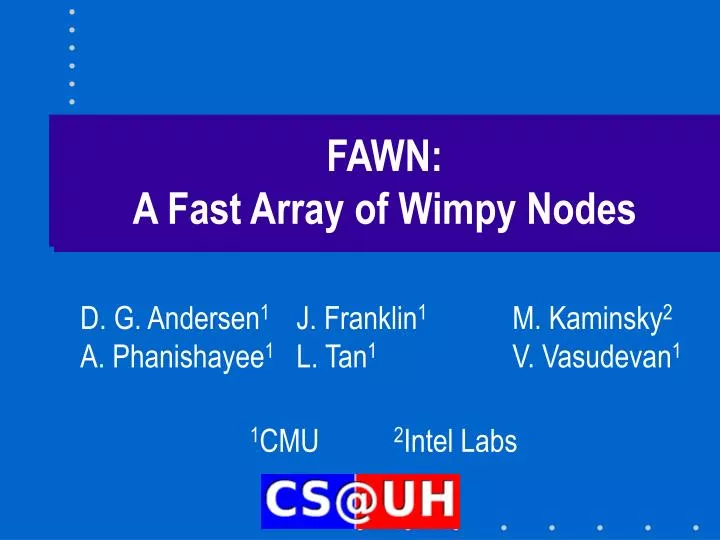 fawn a fast array of wimpy nodes