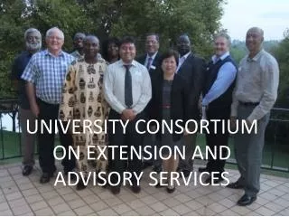 UNIVERSITY CONSORTIUM ON EXTENSION AND ADVISORY SERVICES