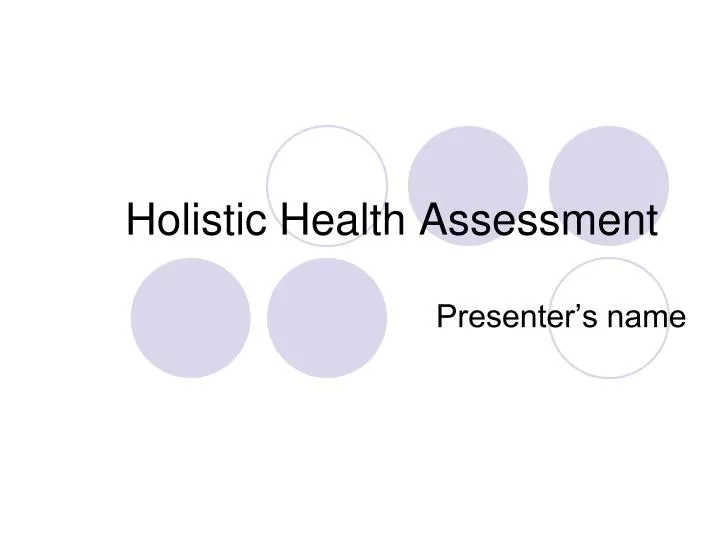 holistic health assessment