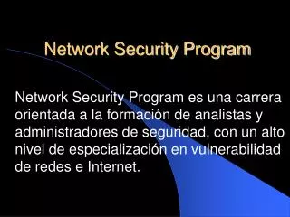 network security program