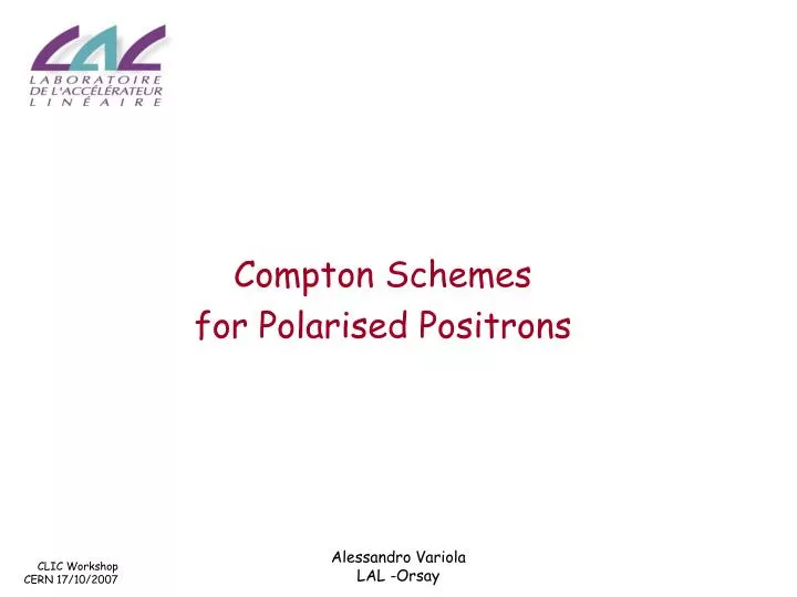 compton schemes for polarised positrons