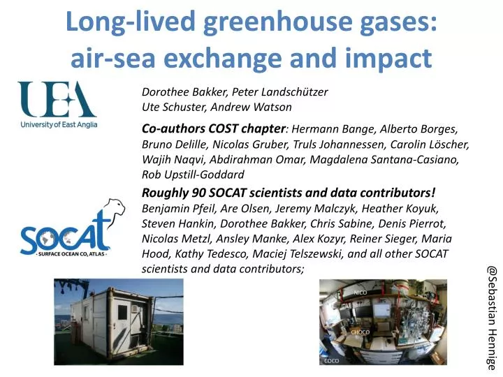 long lived greenhouse gases air sea exchange and impact