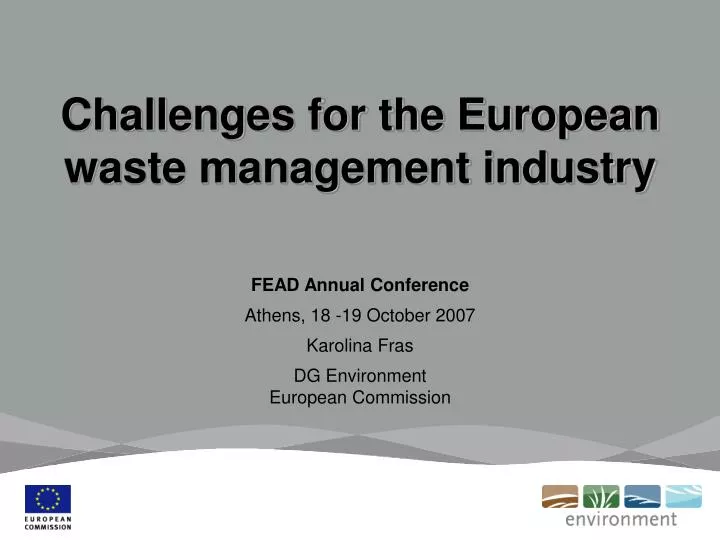 challenges for the european waste management industry