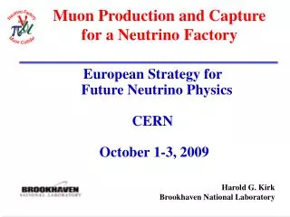 Muon Production and Capture for a Neutrino Factory