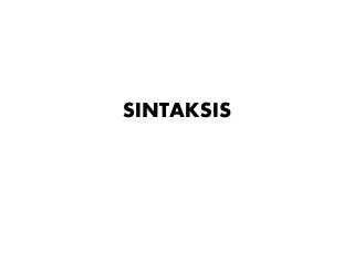 sintaksis