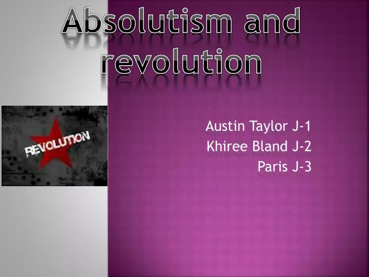 absolutism and revolution