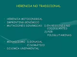 herencia no tradicional