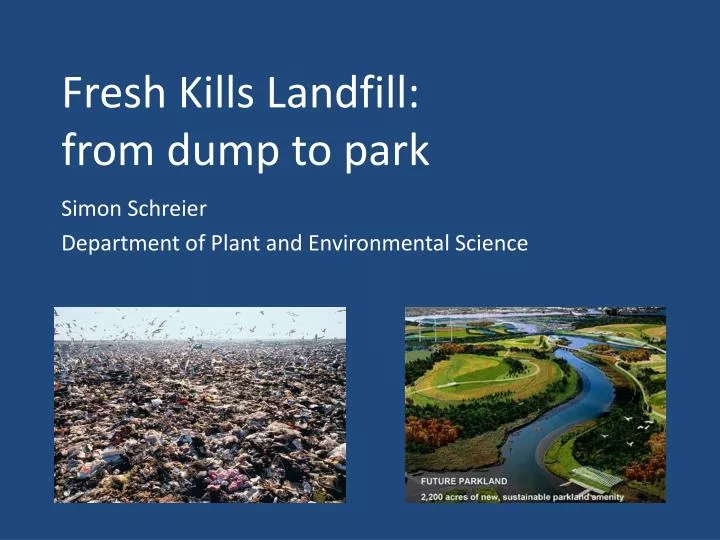 fresh kills landfill from dump to park