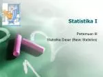 Statistika I - slide 1