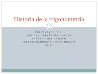 historia de la trigonometr a