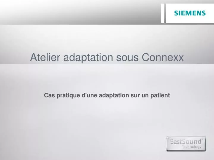 atelier adaptation sous connexx